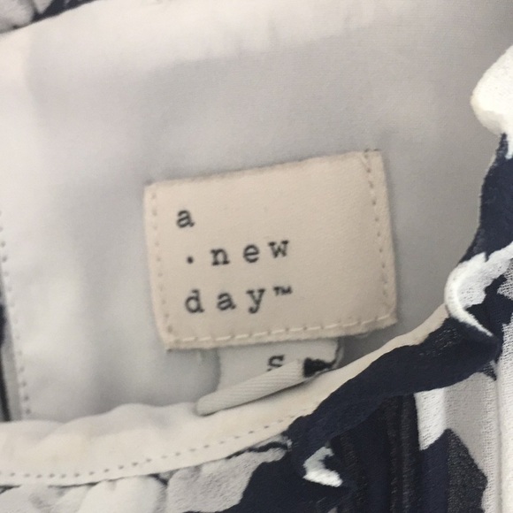 A New Day Navy/white pleated midi dress - Picture 3 of 8